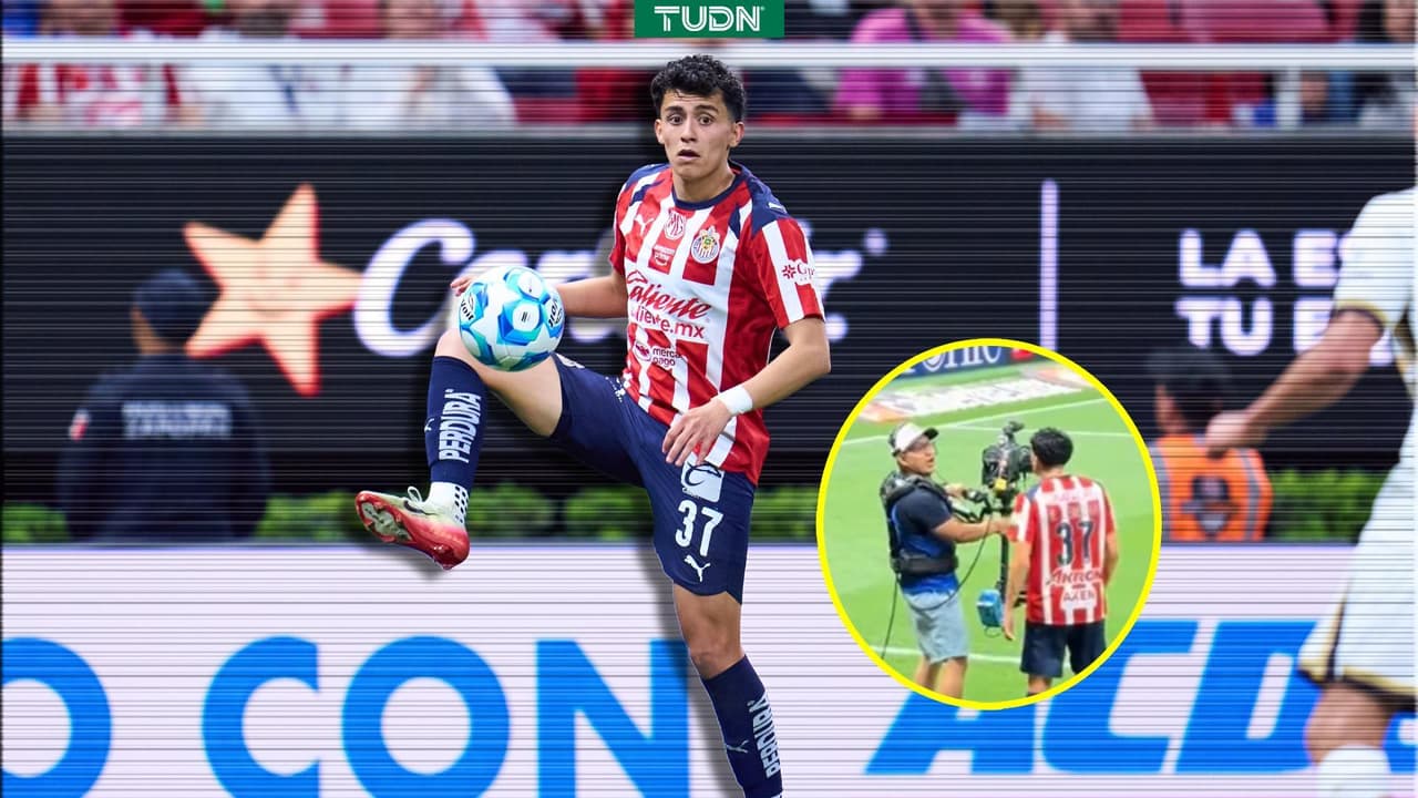Richard Ledezma se molesta con un camarógrafo en el Chivas vs. Pumas