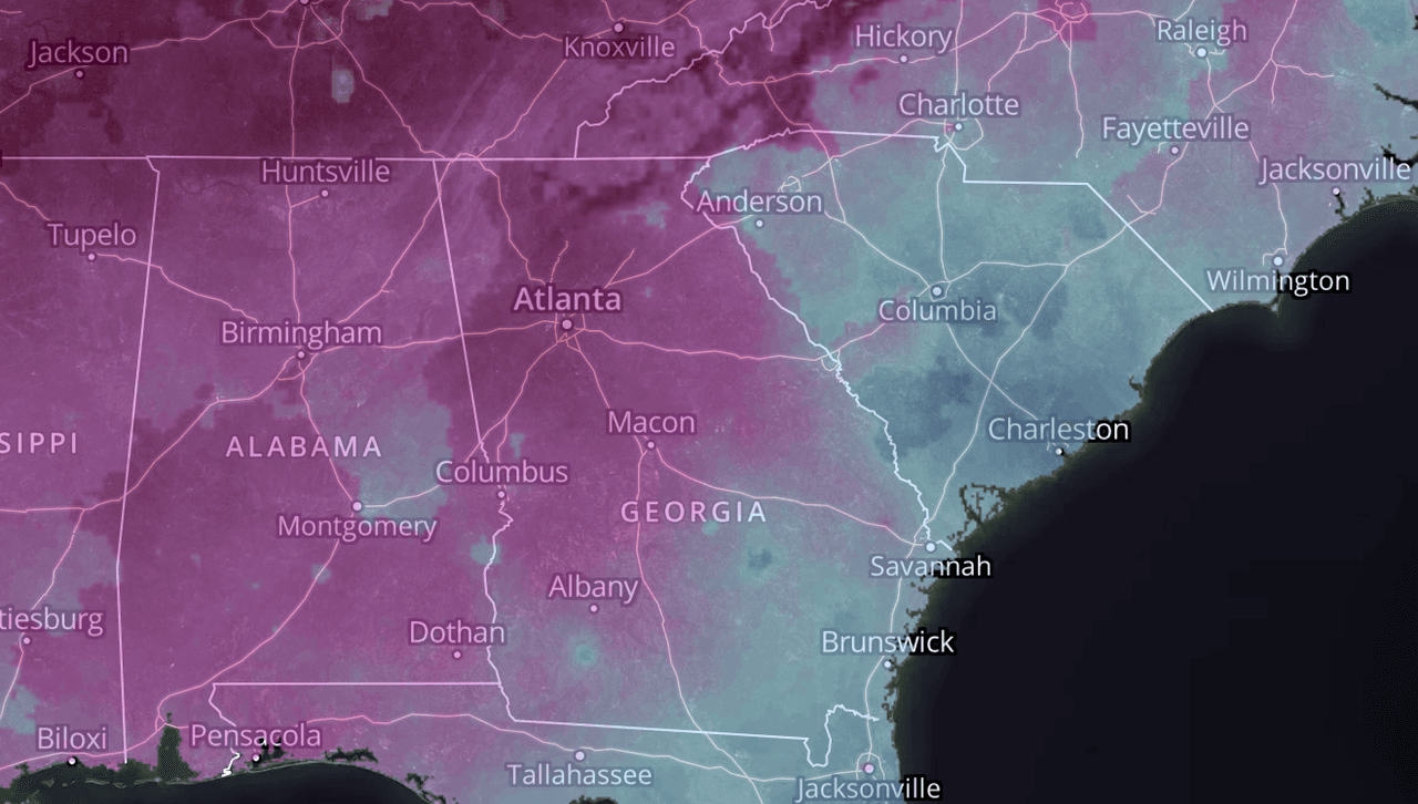 Condados en el norte y centro de Georgia amanecen con temperaturas congelantes y sensaciones térmicas aún más bajas