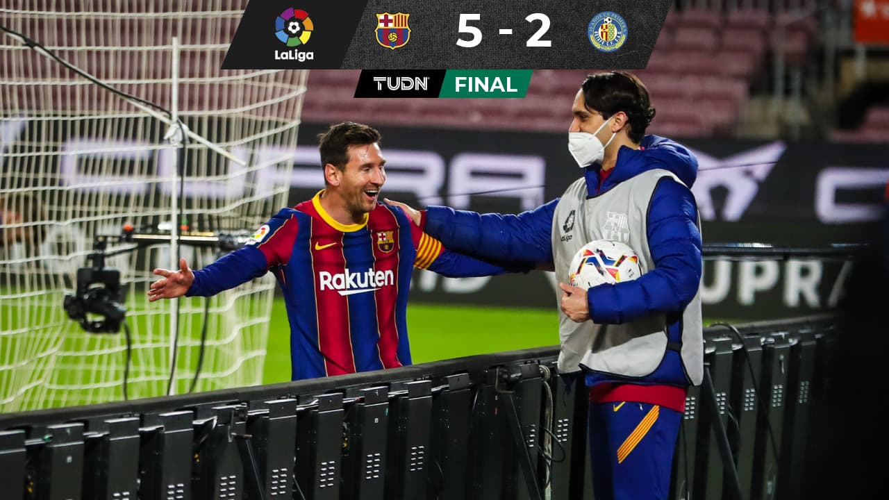 Messi comanda la goleada del Barcelona ante el Getafe con doblete