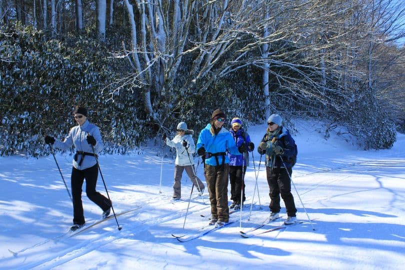 La zona cuenta además con muchos senderos para caminar, esquiar y hasta hacer cross country por la nieve.