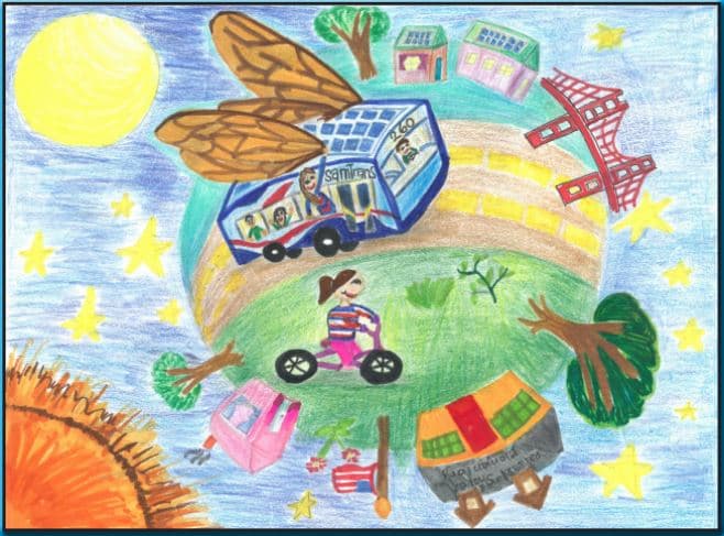 Dibujo de Sophia Fu, estudiante de tercer año de la escuela Redwood Shores, en Redwood City.