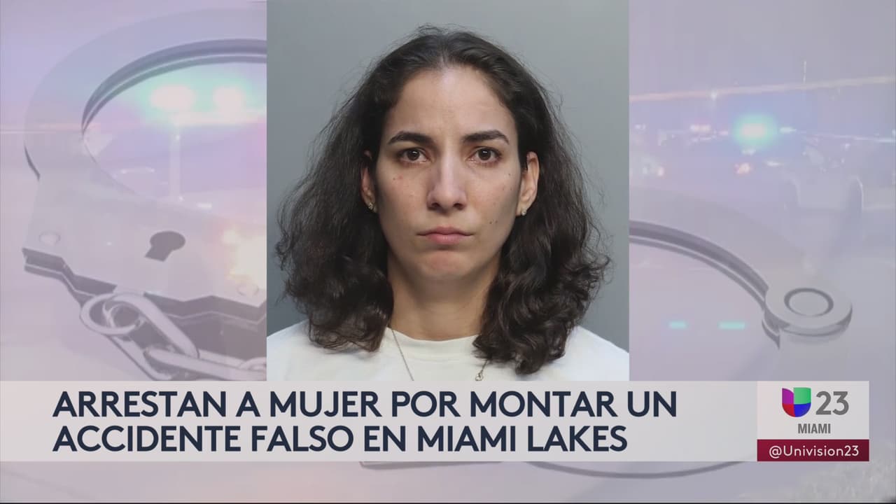 Arrestan a mujer por planear un accidente falso en Miami Lakes