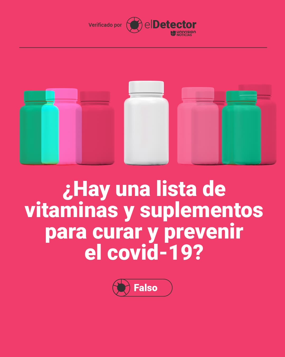 La lista circula como una alternativa para prevenir la infección del virus y contra la enfermedad. Pero aunque varias vitaminas ayudan a fortalecer la salud, no hay suficientes pruebas que apoyen su uso como tratamiento.
<a href="https://www.univision.com/noticias/no-hay-lista-de-vitaminas-para-curar-covid-19-verificado" target="_blank">Aquí puedes leer la explicación completa de <b>El Detector</b>.</a>