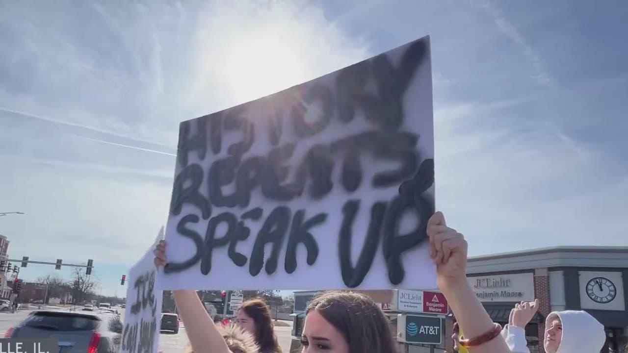 "Me duele la separación de familias": familias migrantes marchan contra ICE en Naperville 