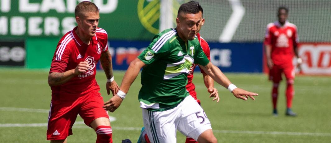Eddie pudo jugar durante un tiempo con el equipo Sub-23 de Portland Timbers