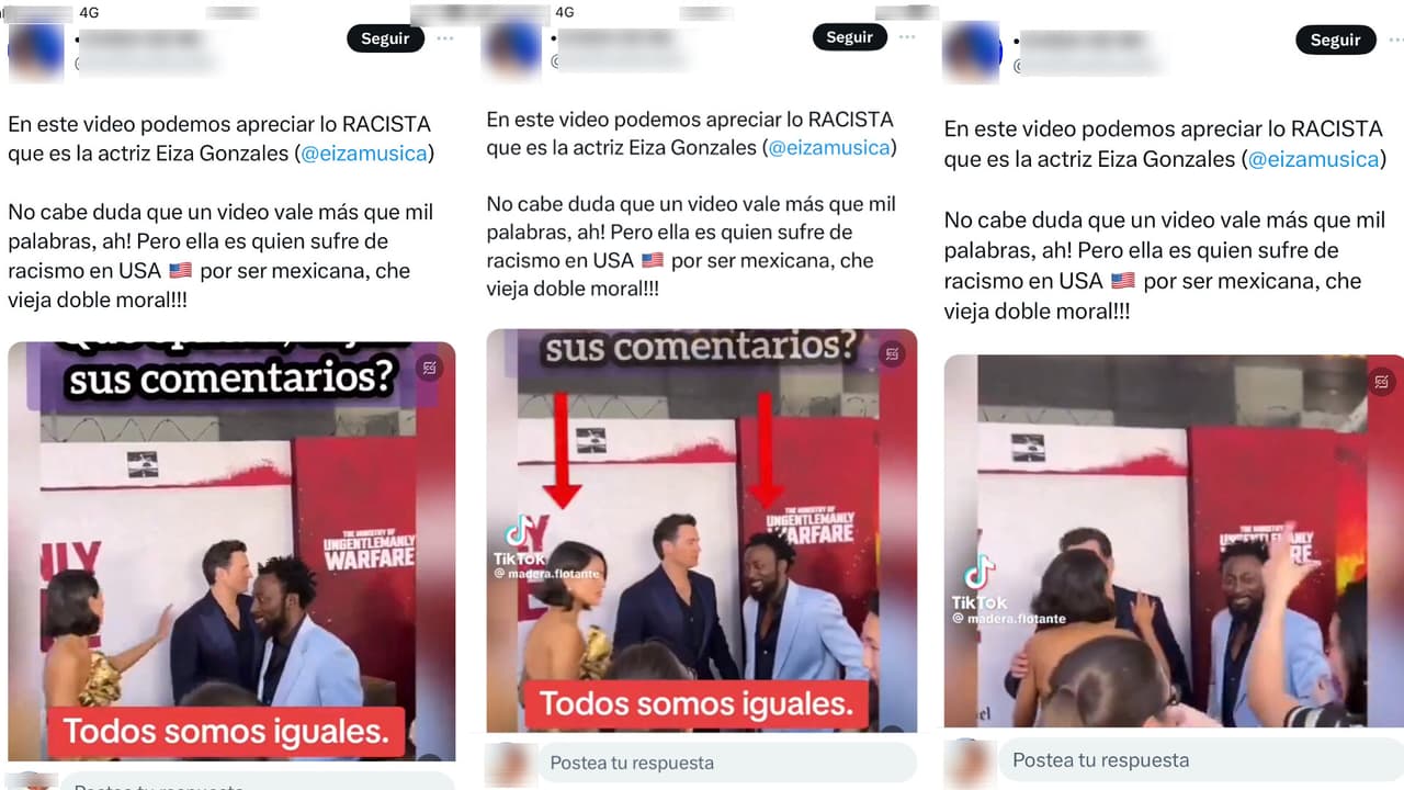 Esta fue la publicación que acusó a Eiza González de "racista" por supuestamente ignorar a su compañero actor nigeriano Babs Olusanmokun.