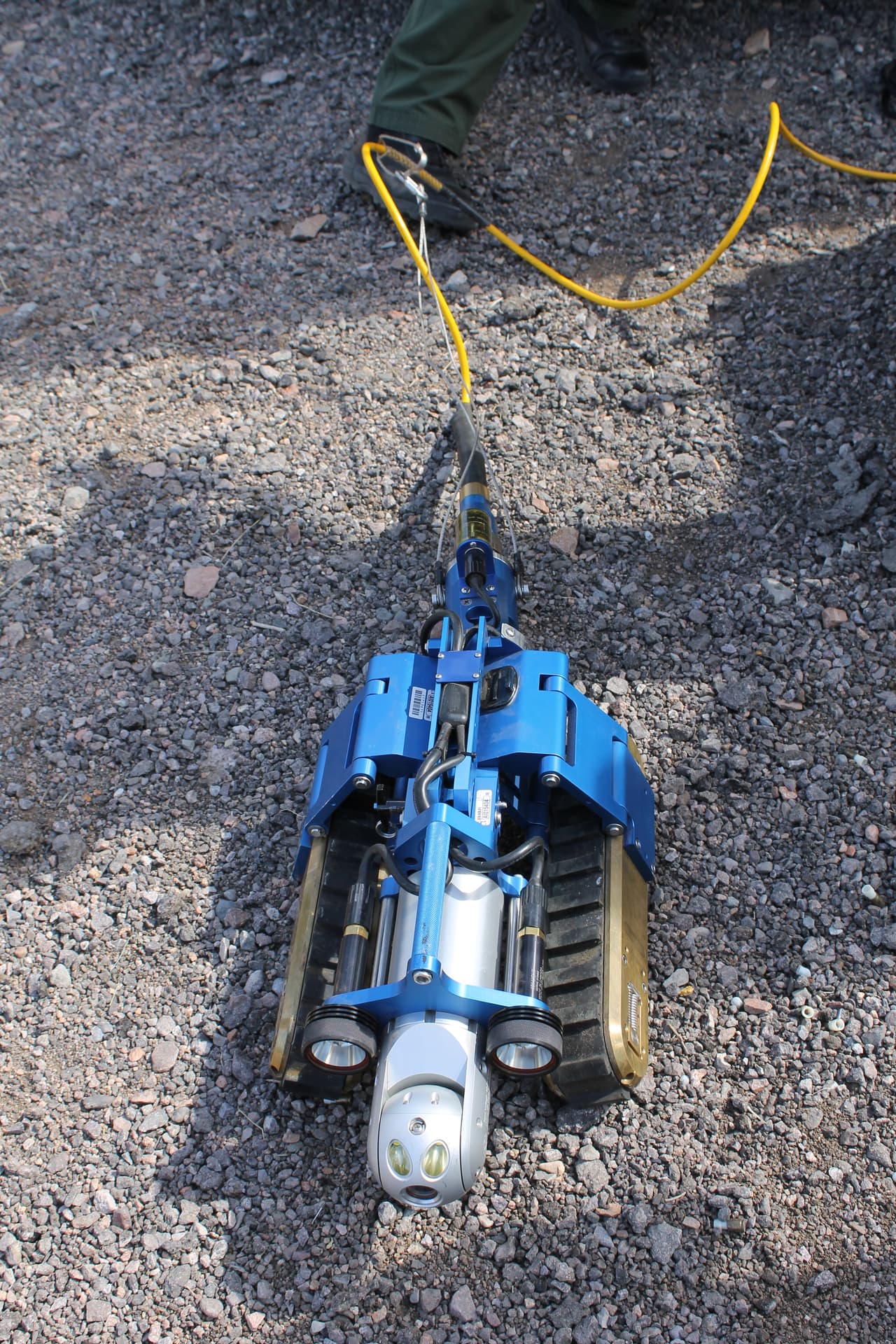 Uno de los robots que inspeccionan los túneles.