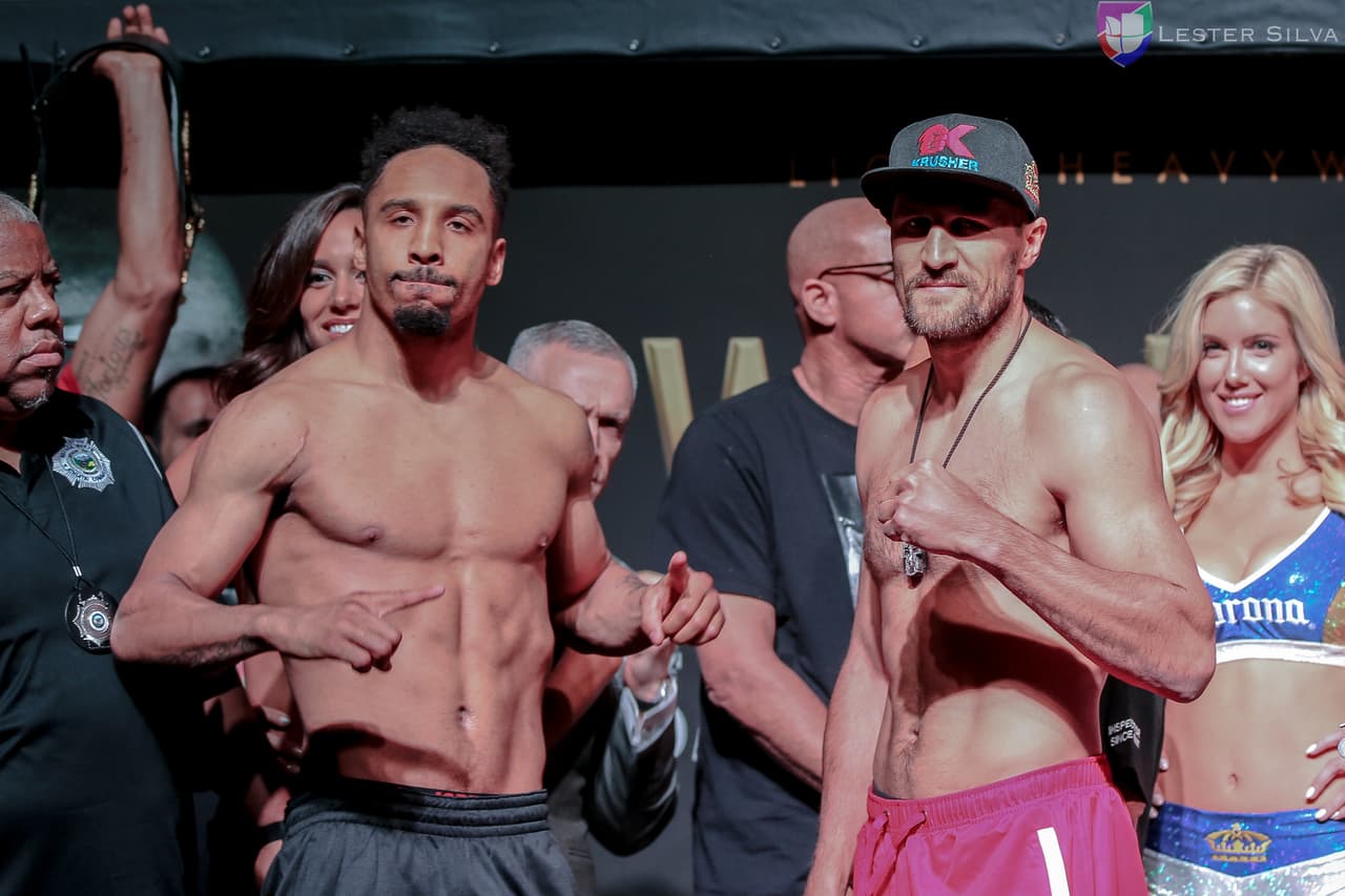Andre Ward y Sergey Kovalev no tuvieron dificultad para dar las 175 libras de los semicompletos para la revancha en la que estarán en juego los títulos semicompletos de la FIB, OMB y AMB. Hay que recordar que el estadounidense Ward le arrebató dichas coronas al ruso en noviembre pasado.