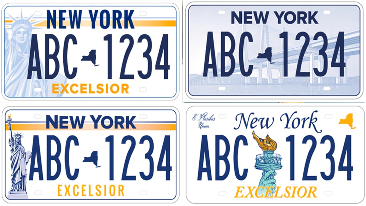 Neoyorquinos podrán elegir el nuevo diseño de las placas para vehículos