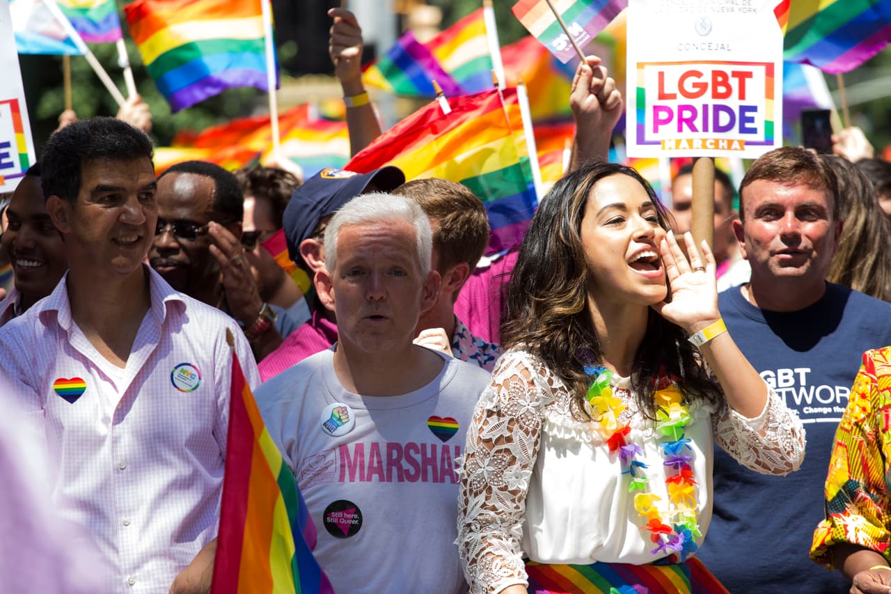 El Consejo de la Ciudad de Nueva York marcha en el Desfile del Orgullo anual el domingo 29 de junio de 2019 en Nueva York, NY.