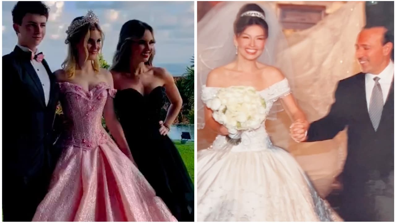 Hija de Michelle Vieth fue una "princesa" en sus XV gracias al diseñador que vistió a Thalía en su boda