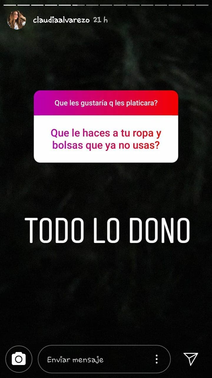 En otros temas, resolvió el misterio de lo que hace con la ropa y las bolsas que ya no utiliza.