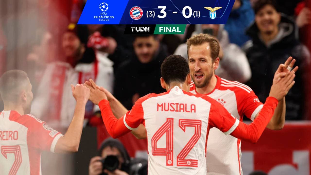Bayern, con goles de Kane y Müller, vence a Lazio y se mete a Cuartos