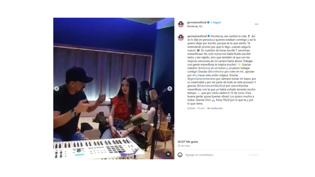 Cruz Martínez y Germaine Valentina trabajando juntos.