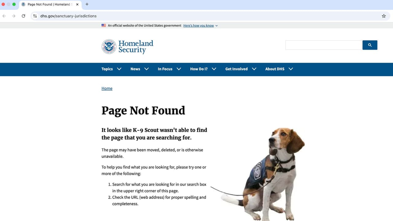 Lista de "ciudades santuario" desaparece del sitio de DHS.