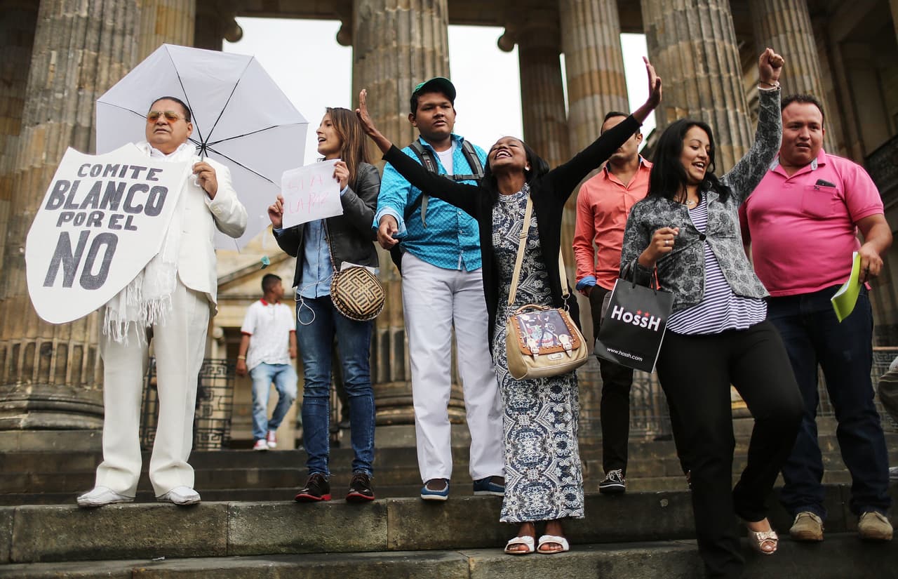 Campaña por el "No" en Bogotá.