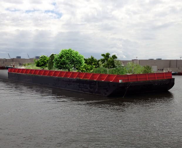 Una granja flotante navegará por Nueva York este verano