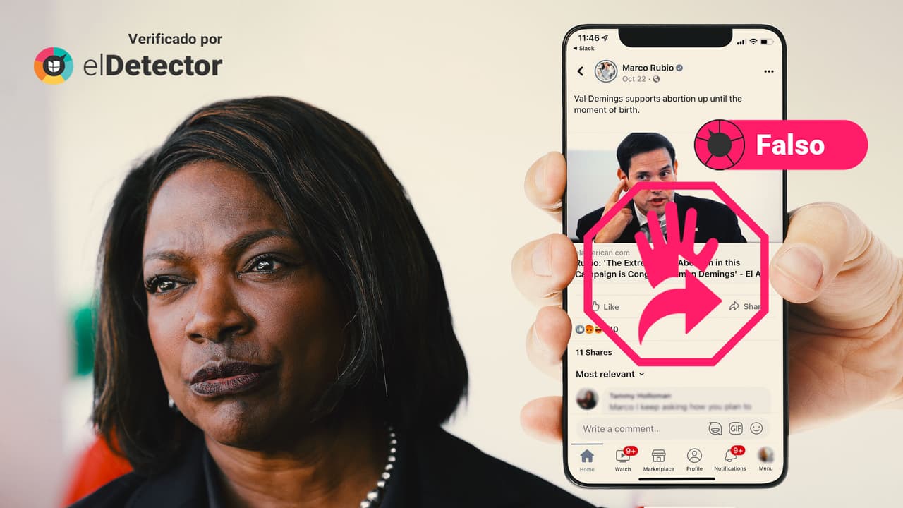 Es falso decir que Demings apoya el aborto hasta el momento del nacimiento, como indica Rubio  