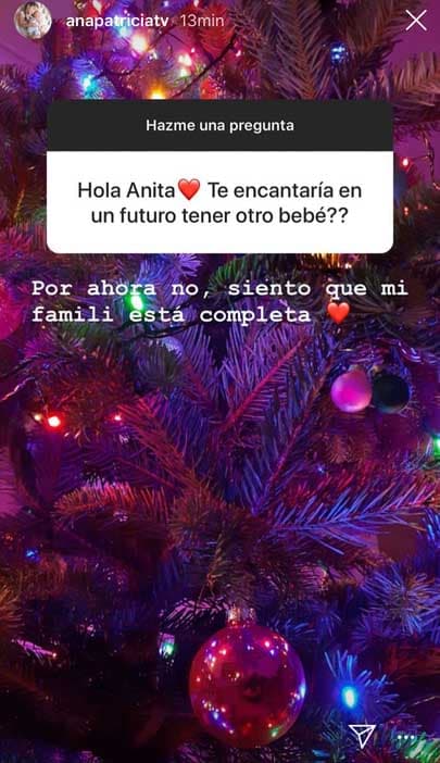 Ana Patricia respondió a las preguntas de sus seguidores en Instagram.