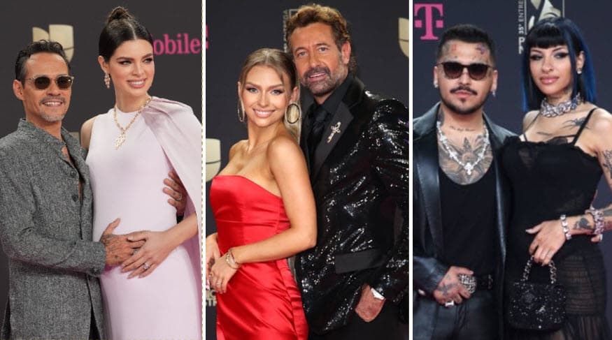 Marc Anthony y Nadia Ferreira; Irina Baeva y Gabriel Soto; Christian Nodal y Cazzu.