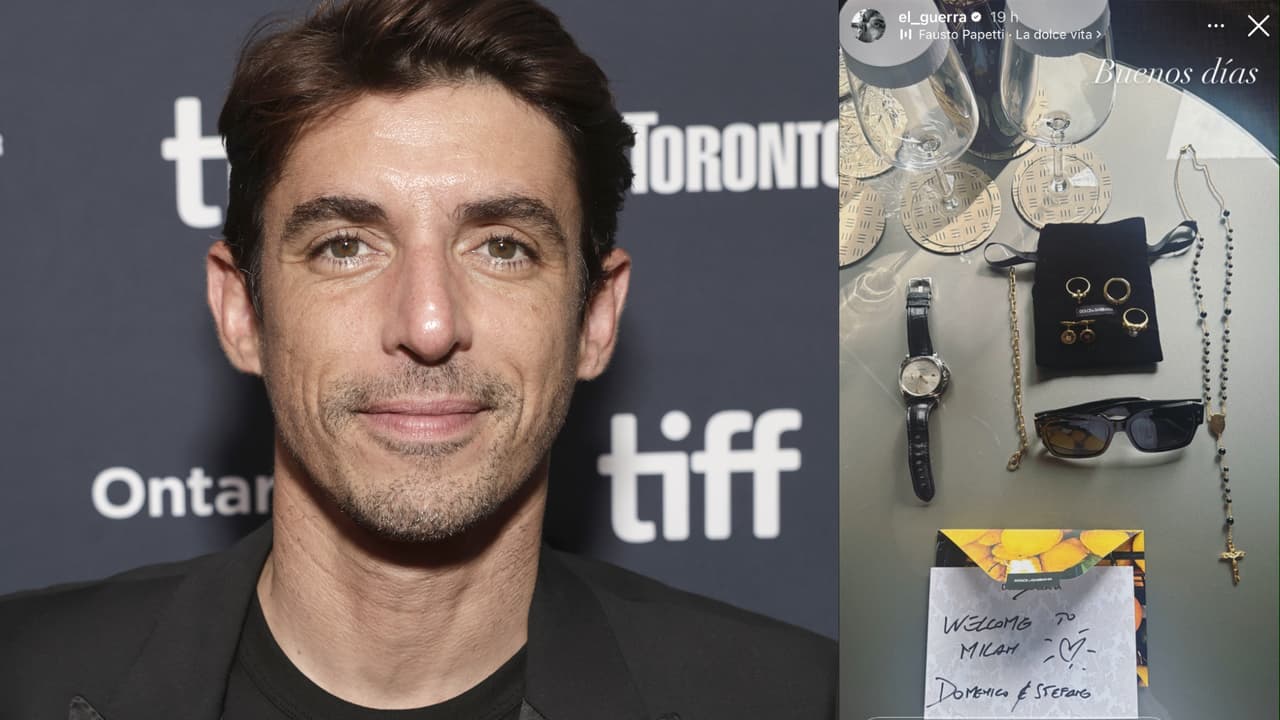 Horas antes de la pasarela, Alberto Guerra presumió en Instagram algunos accesorios que llevaría para asistir a la pasarela de Dolce & Gabanna junto a Modanna.