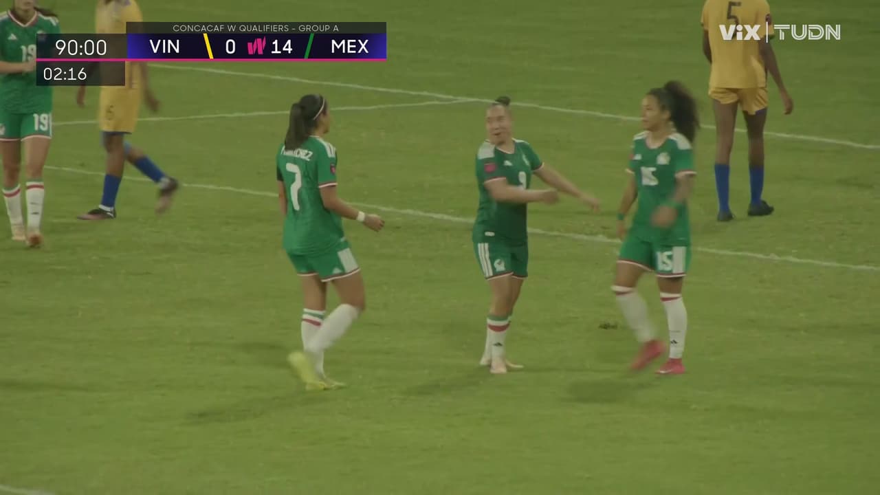 ¡Touchdown de Charlyn Corral! México golea 14-0 a San Vicente
