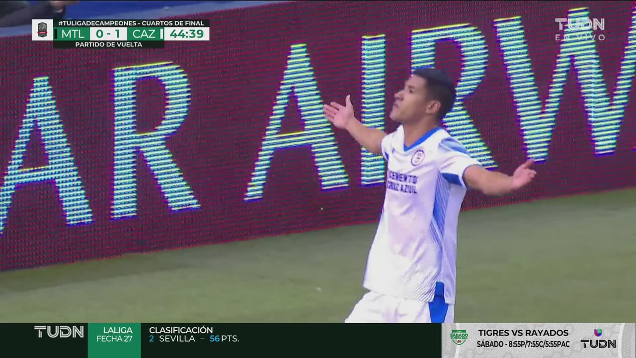 ¡Cruz Azul da la cara por la Liga MX! Golazo de volea de Antuna para 0-1