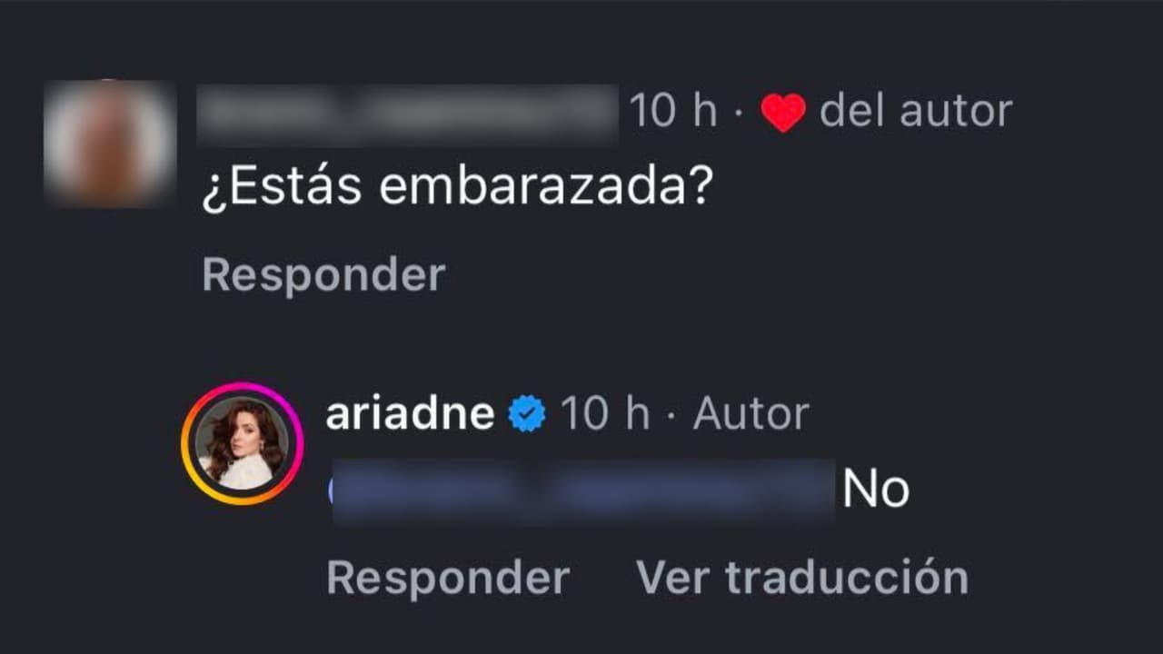 Así respondió Ariadne Díaz en Instagram ante quien sospechó que la actriz estaba embarazada.