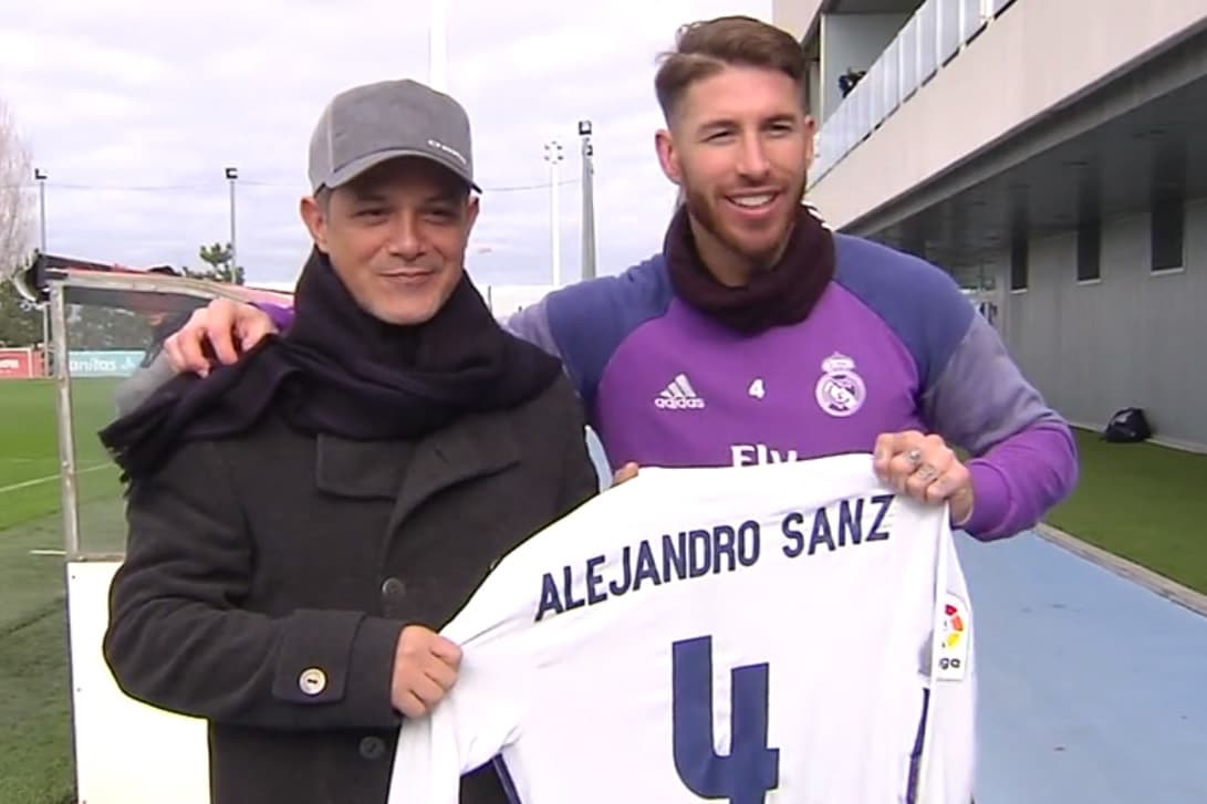 Alejandro Sanz visitó al Real Madrid