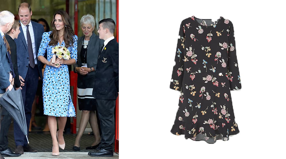 El vestido de Altuzarra que usó Kate en su visita a Steward's Academy como parte de su campaña 'Heads Together', está fuera del alcance de la mayoría, pero lo que sí pueden encontrar a la vuelta de la esquina es un vestido de 
<i>miniprin </i>floral en tonos cálidos u oscuros (si los quieren hacer más formal).
<br>
<b>LOOK 4 </b>
<br>
<a href="http://www.zara.com/us/en/woman/dresses/short-printed-dress-c269185p3821077.html">En poliéster, $129; Zara</a>
<br>