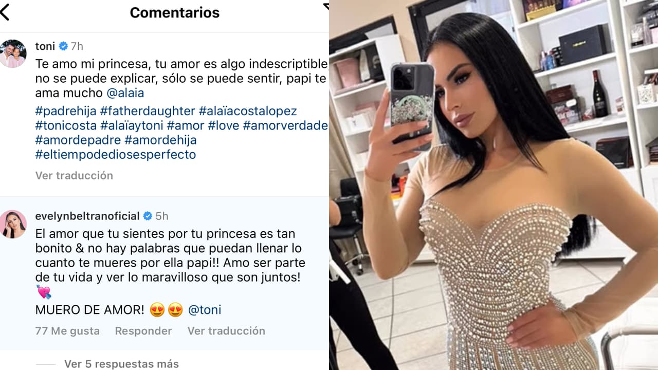 Este fue el comentario que Evelyn Beltrán le dejó a Toni Costa por el mensaje dedicado a su hija Alaïa.
