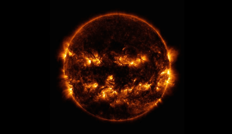 El sol se convirtió en un temido símbolo de Halloween, según esta foto de la NASA