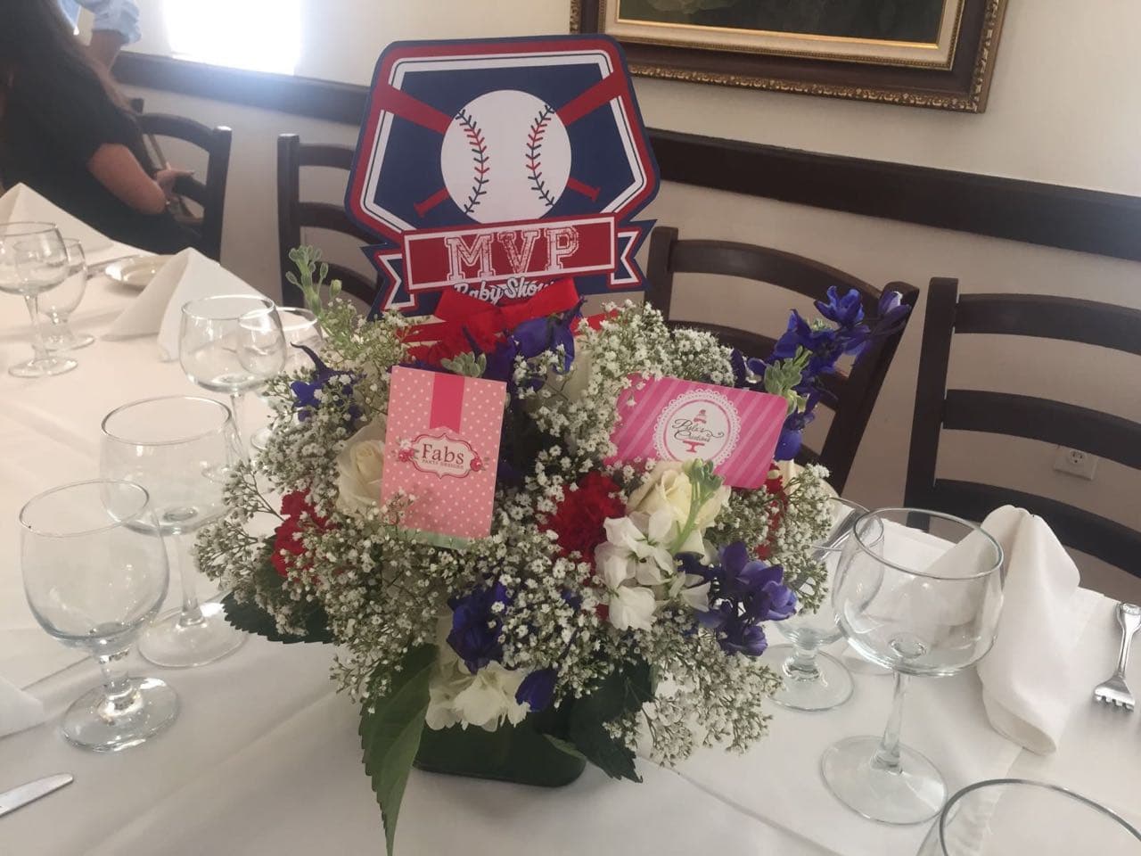 El bonito arreglo de esta celebración.