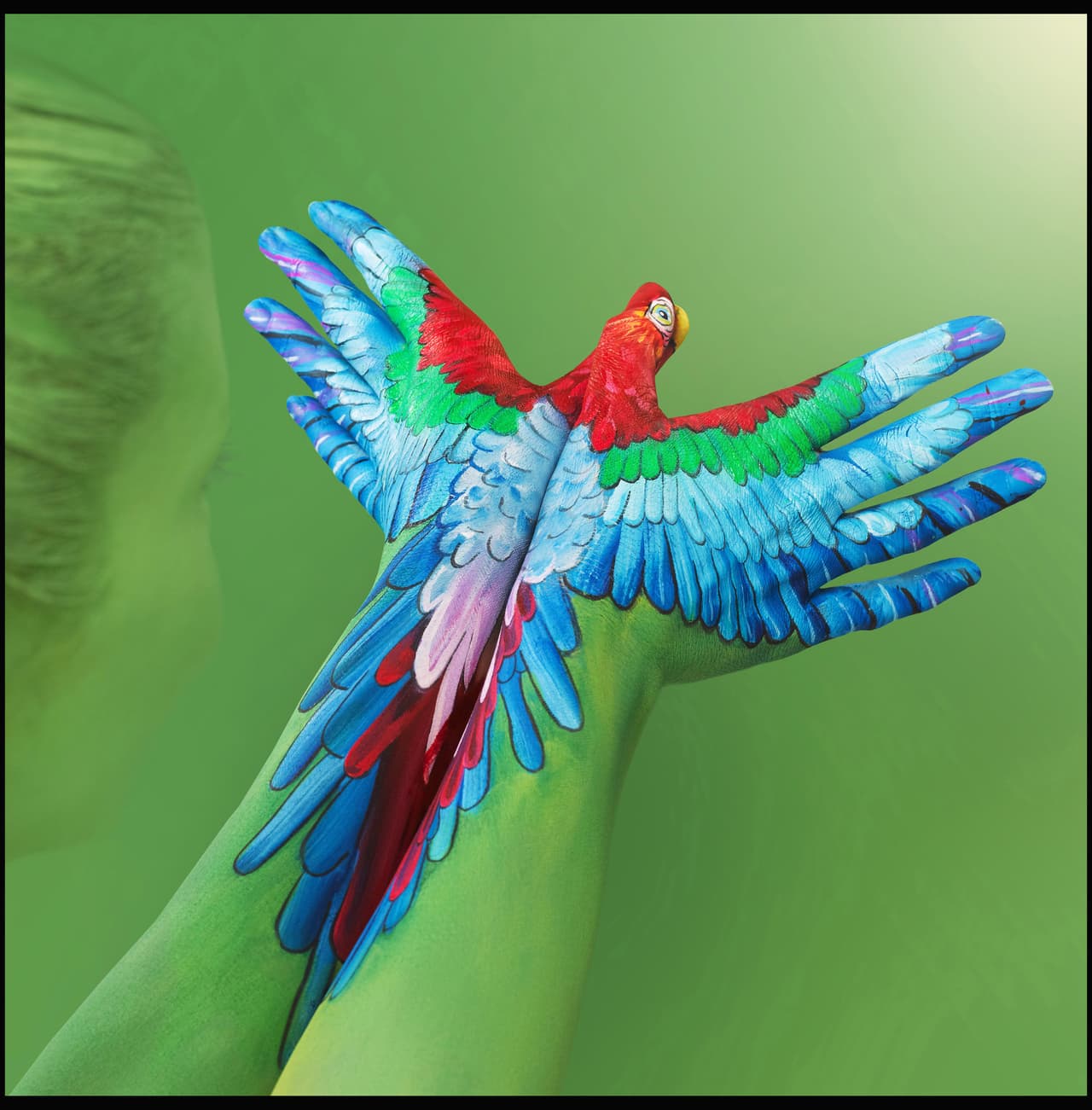 Desde encontrar a una pareja, establecer un nido, tener crías, verlas crecer y luego irse. ¡Todo a través de estos magníficos ‘body paints’.