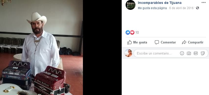 El diario mexicano también afirma que el músico recibía tratamiento en San Bernardino, California, pero había sido trasladado a Tijuana, en donde habría muerto el domingo 30 de junio.