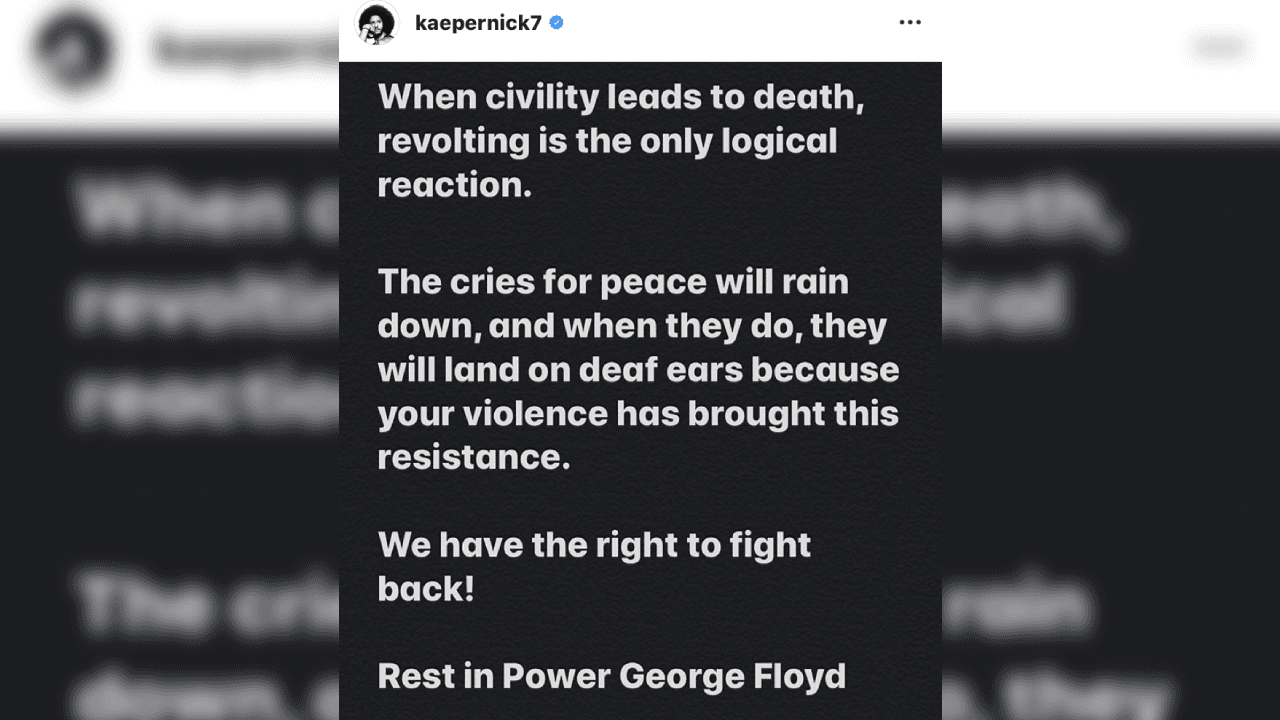 Tras el caso de George Floyd, se ha sumado a las reacciones y ha declarado que apoyará a la familia del caído.