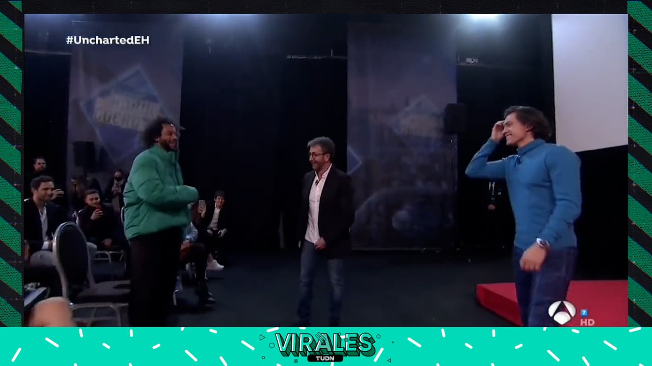 Y es fan del Barça: ‘Spiderman’ hizo reverencias a Marcelo, del Real Madrid