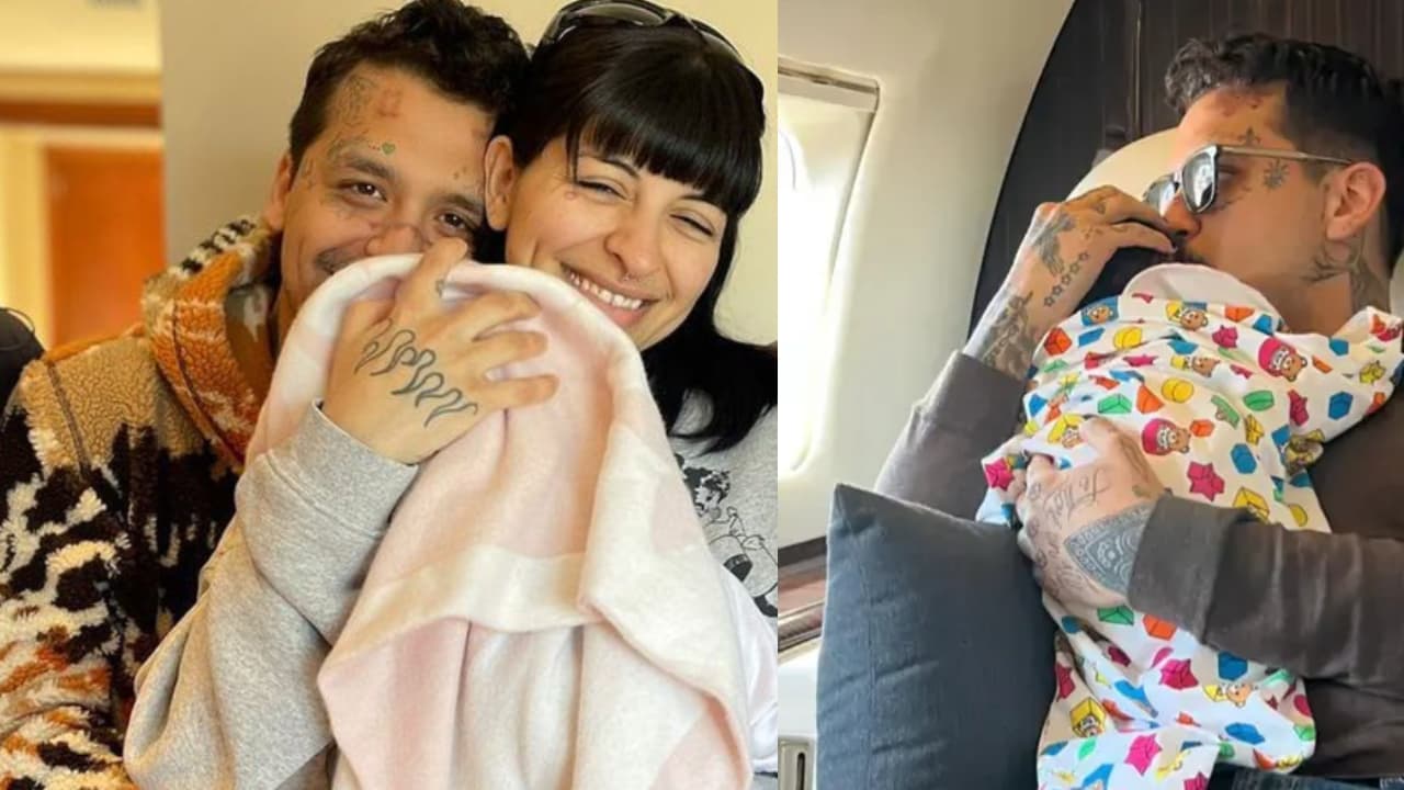 Christian Nodal llega a Sevilla para asistir al Latin GRAMMY con la más tierna acompañante