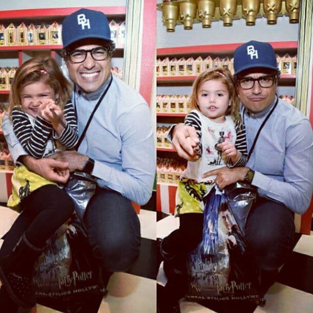 Aquí con su hija Elena.