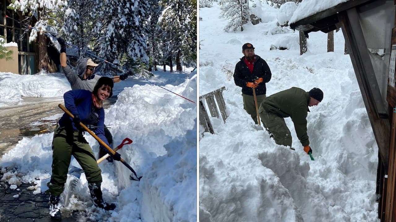 Así hacen sus labores cientos de trabajadores al interior del parque. Condados como Fresno, Madera, Mono y otros también están en estado de 
<a href="https://www.univision.com/local/fresno-kftv/condado-fresno-declara-estado-emergencia-tormentas-invernales" target="_blank">emergencia por las nevadas</a>.