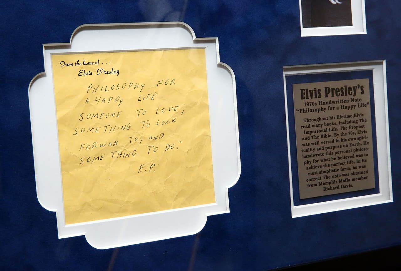 La receta de la felicidad según Elvis Presley.