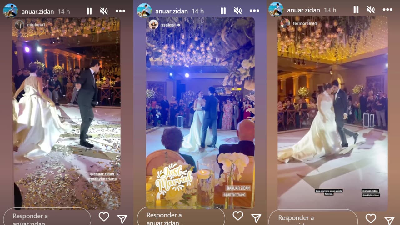 La pareja abrió la pista de baile para sus invitados.