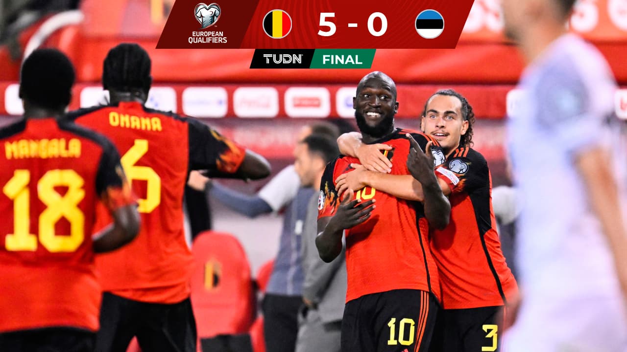 Resumen | Bélgica y Lukaku no tienen piedad y golean a Estonia