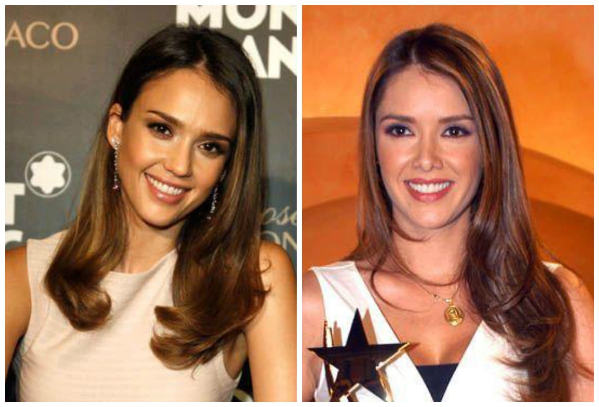 <b><a href="http://www.univision.com/temas/marlene-favela" target="_blank">Marlene Favela</a></b> y 
<b><a href="http://www.univision.com/temas/jessica-alba" target="_blank">Jessica Alba</a></b> sorprenden con su parecido, es como si las hubieran separado al nacer.