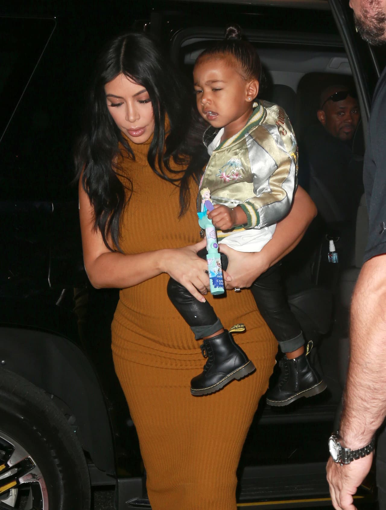 Kim Kardashian con Nori en Manhattan.