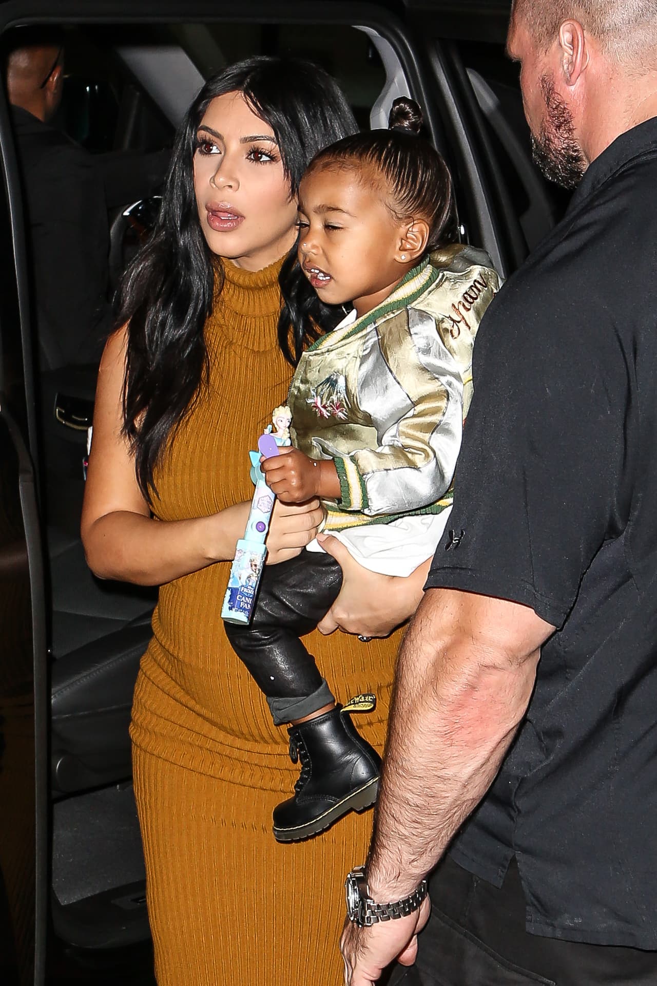 Kim Kardashian con Nori en Manhattan.