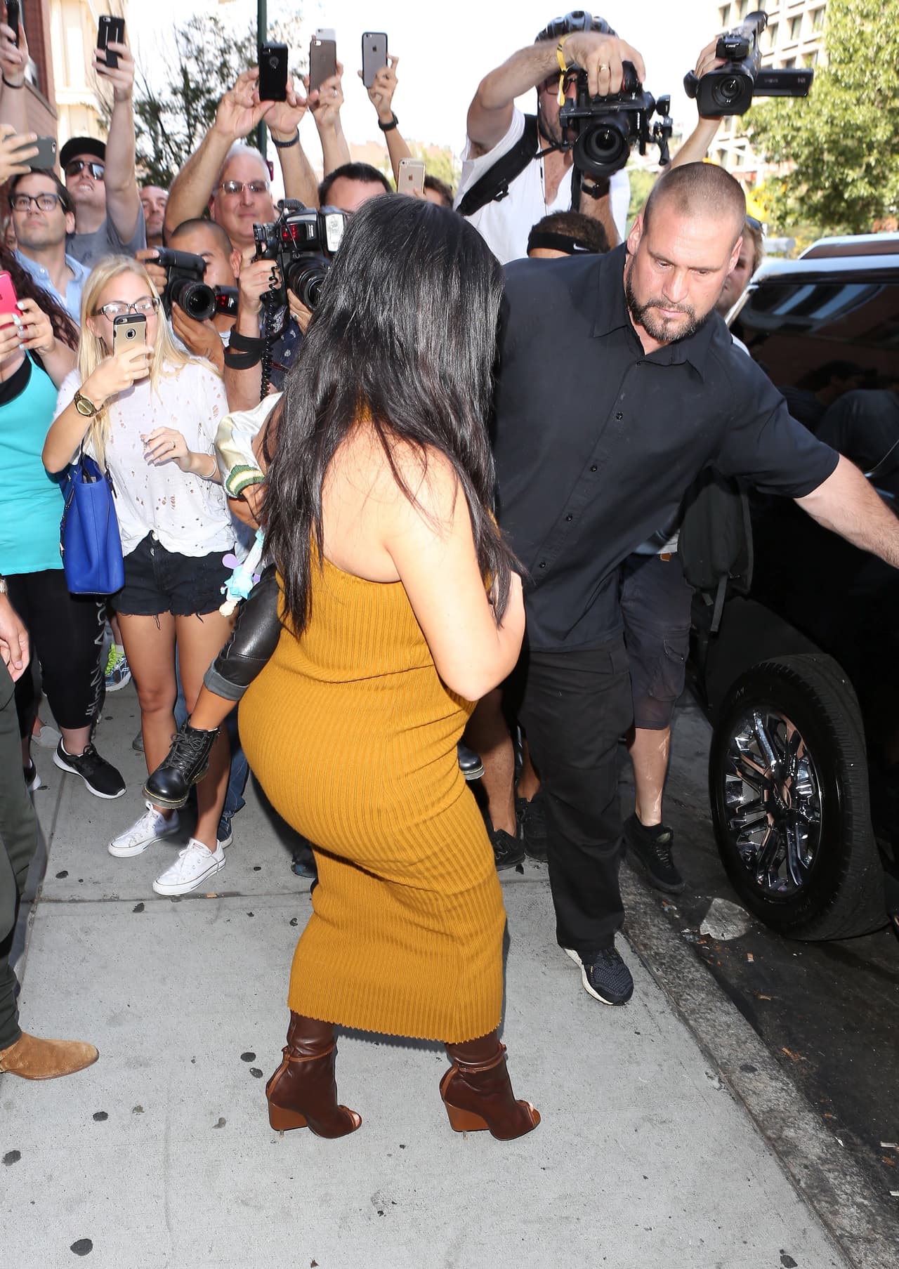 Kim Kardashian con Nori en Manhattan.
