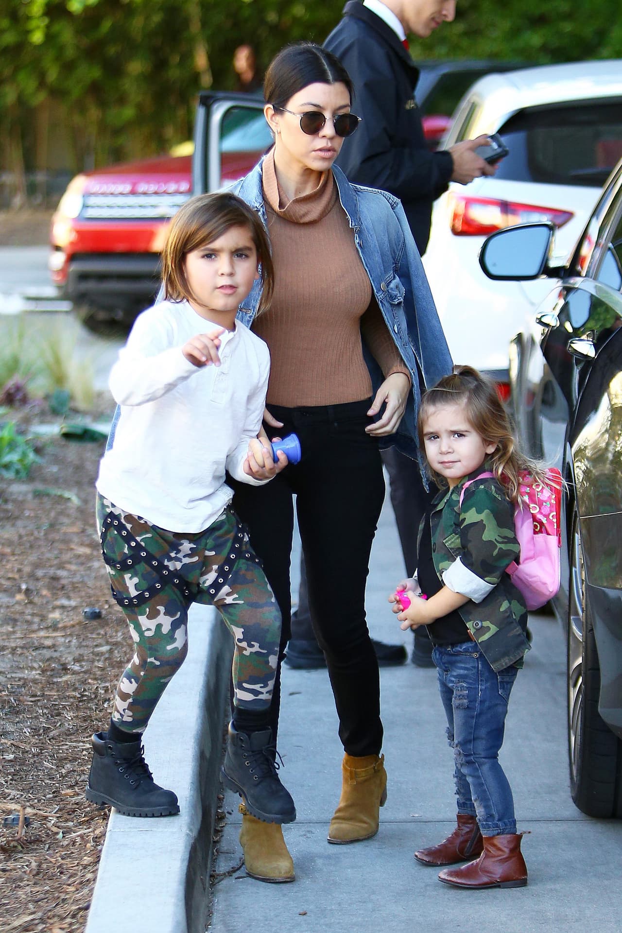 La hija de Kim estaba bajo el cuidado de su tía Kourtney.