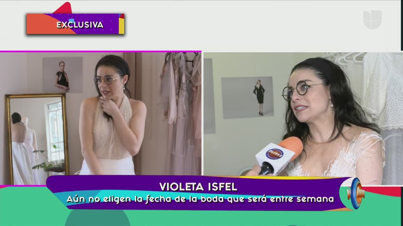 Las cámaras del matutino la acompañaron a la prueba de vestido, en la casa de moda de la diseñadora Débh Herrera.
