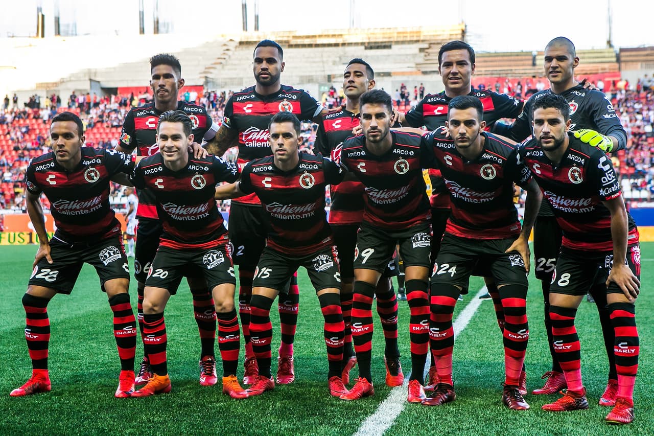 Los jugadores de Xolos de Tijuana posaron antes del inicio del partido.